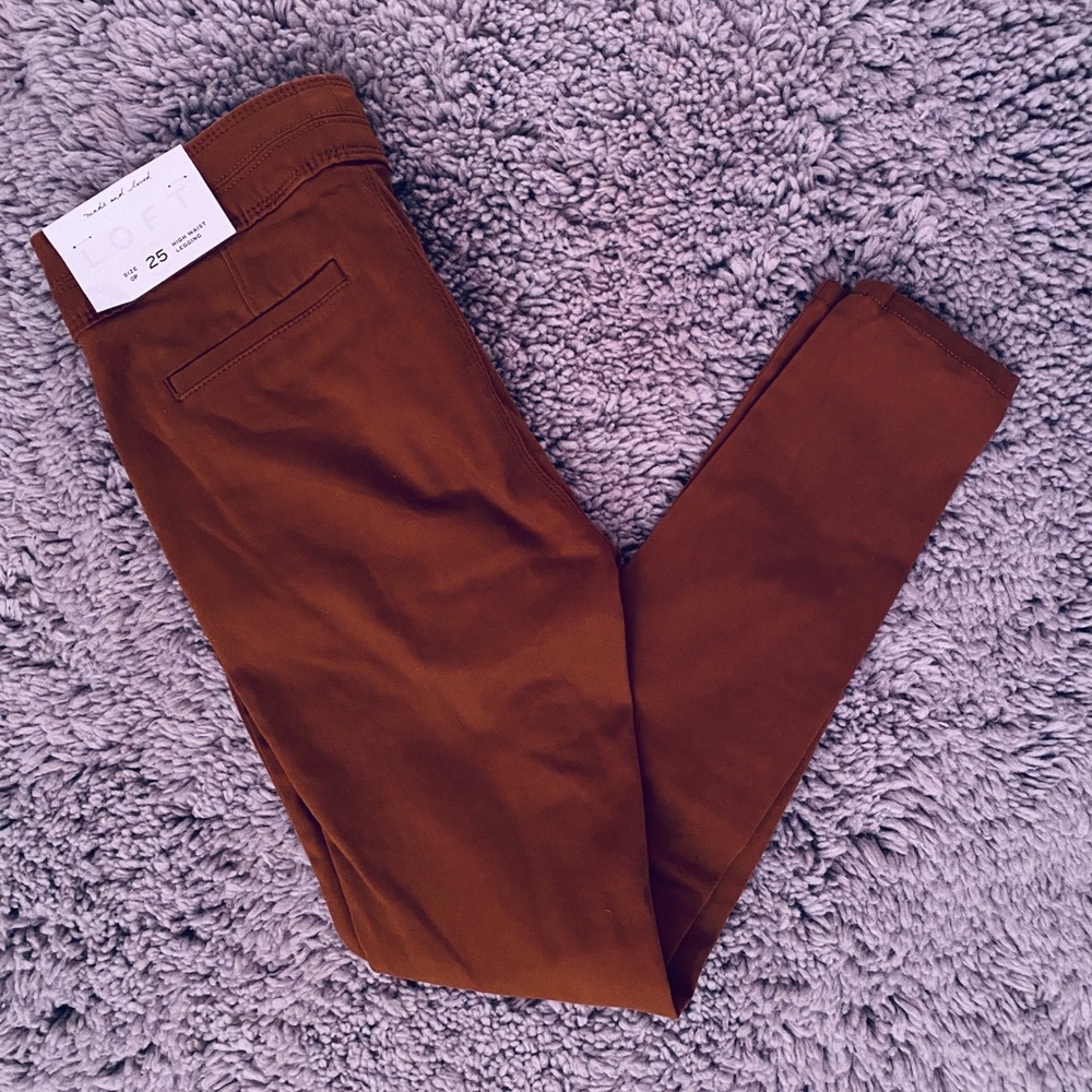 NWT LOFT Sateen Skinny Pants